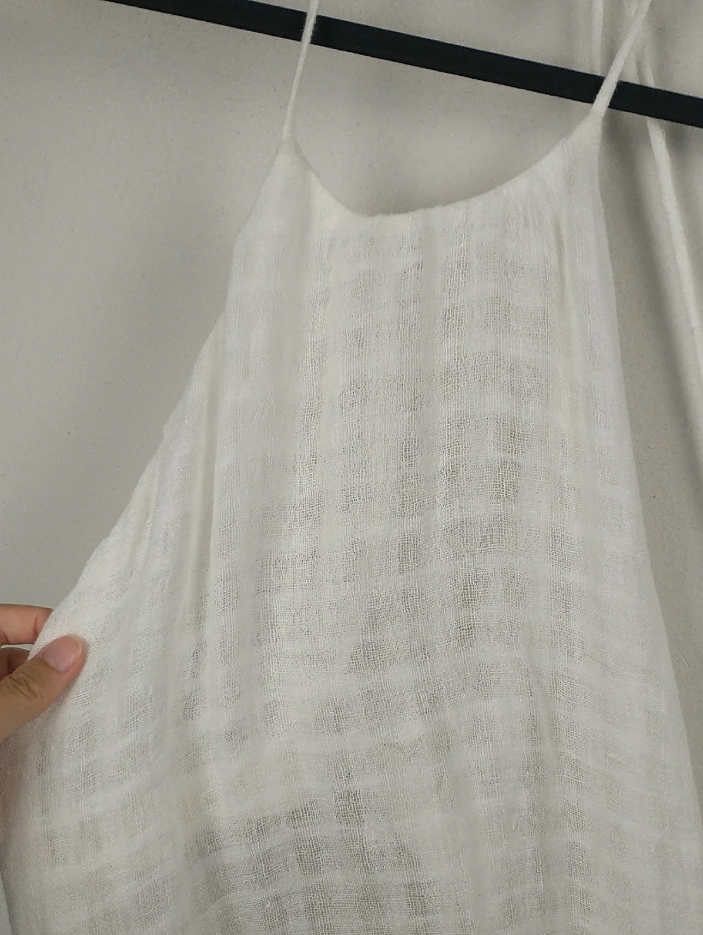Cult Gaia Halter Maxi Dress XS Off White Sheer Linen Gauze Beach Coverup